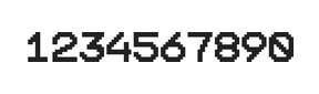 10×12数字点阵字体 ddN1012AB0979