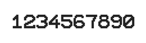 10×12数字点阵字体 ddN1012AB0982