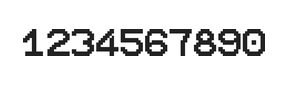 10×12数字点阵字体 ddN1012AB0984