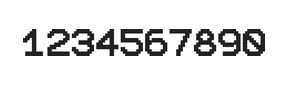 10×12数字点阵字体 ddN1012AB0986