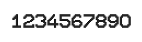 10×12数字点阵字体 ddN1012AB0988