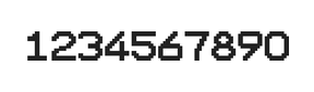 10×12数字点阵字体 ddN1012AB0989