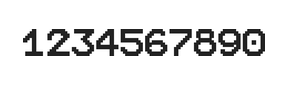 10×12数字点阵字体 ddN1012AB0990