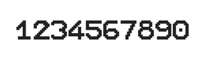 10×12数字点阵字体 ddN1012AB0992