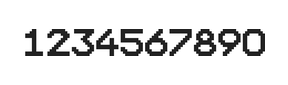 10×12数字点阵字体 ddN1012AB0993