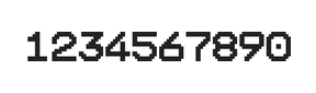 10×12数字点阵字体 ddN1012AB0994