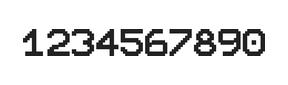 10×12数字点阵字体 ddN1012AB0995