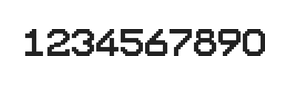 10×12数字点阵字体 ddN1012AB1002