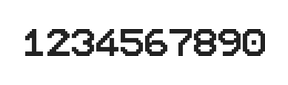 10×12数字点阵字体 ddN1012AB1008