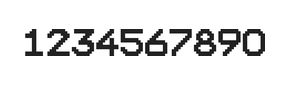 10×12数字点阵字体 ddN1012AB1009