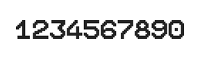 10×12数字点阵字体 ddN1012AB1013
