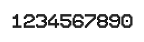 10×12数字点阵字体 ddN1012AB1021