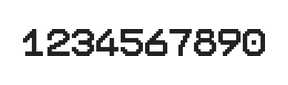 10×12数字点阵字体 ddN1012AB1035