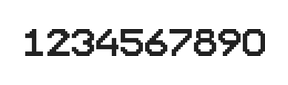 10×12数字点阵字体 ddN1012AB1036