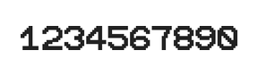 10×12数字点阵字体 ddN1012AB1037