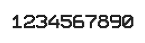10×12数字点阵字体 ddN1012AB1046