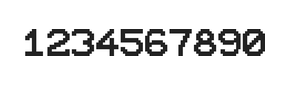 10×12数字点阵字体 ddN1012AB1053