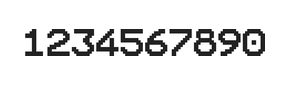 10×12数字点阵字体 ddN1012AB1054