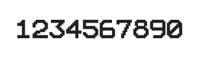 10×12数字点阵字体 ddN1012AB1077