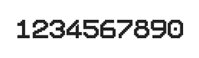 10×12数字点阵字体 ddN1012AB1081