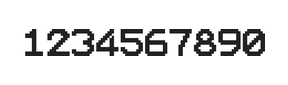 10×12数字点阵字体 ddN1012AB1090