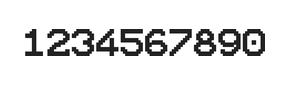10×12数字点阵字体 ddN1012AB1097