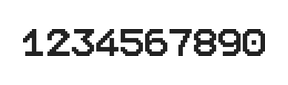 10×12数字点阵字体 ddN1012AB1110