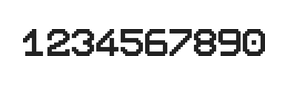 10×12数字点阵字体 ddN1012AB1114