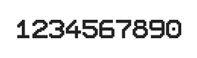 10×12数字点阵字体 ddN1012AB1115