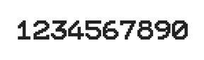 10×12数字点阵字体 ddN1012AB1129