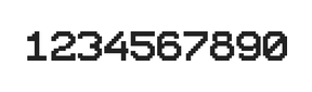 10×12数字点阵字体 ddN1012AB1130