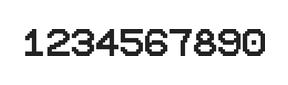 10×12数字点阵字体 ddN1012AB1133