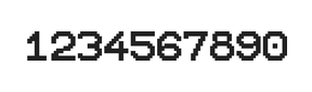 10×12数字点阵字体 ddN1012AB1147