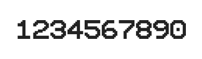 10×12数字点阵字体 ddN1012AB1157