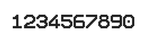 10×12数字点阵字体 ddN1012AB1160