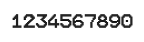 10×12数字点阵字体 ddN1012AB1162