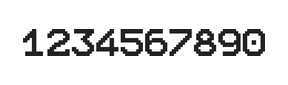 10×12数字点阵字体 ddN1012AB1171