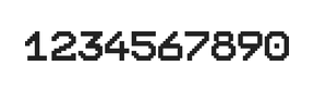 10×12数字点阵字体 ddN1012AB1172