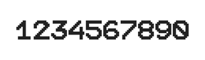 10×12数字点阵字体 ddN1012AB1183