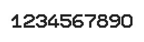 10×12数字点阵字体 ddN1012AB1184