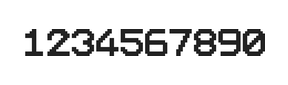 10×12数字点阵字体 ddN1012AB1185