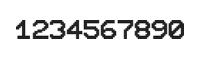 10×12数字点阵字体 ddN1012AB1191