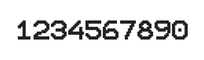 10×12数字点阵字体 ddN1012AB1195