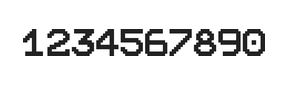 10×12数字点阵字体 ddN1012AB1207