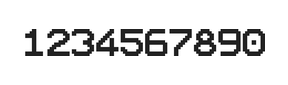 10×12数字点阵字体 ddN1012AB1212