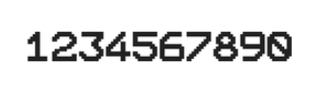 10×12数字点阵字体 ddN1012AB1215