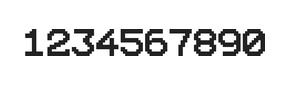 10×12数字点阵字体 ddN1012AB1216
