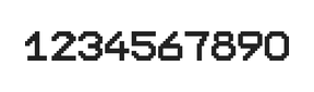 10×12数字点阵字体 ddN1012AB1220