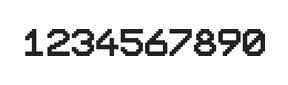 10×12数字点阵字体 ddN1012AB1252