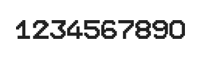 10×12数字点阵字体 ddN1012AB1253